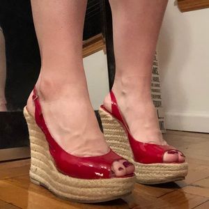 Jimmy Choo Polar Patent Leather Espadrilles